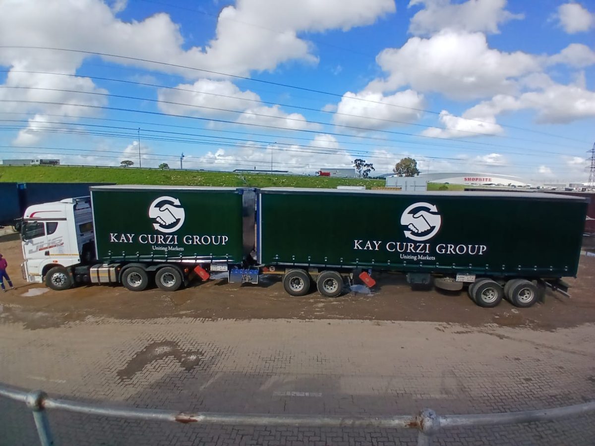Kay Curzi Group branded interlink at a customer site